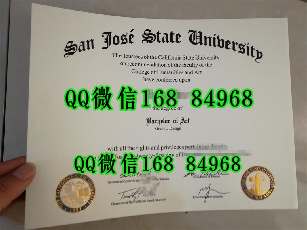 美国圣何塞州立大学毕业证，San Jose State University diploma degree