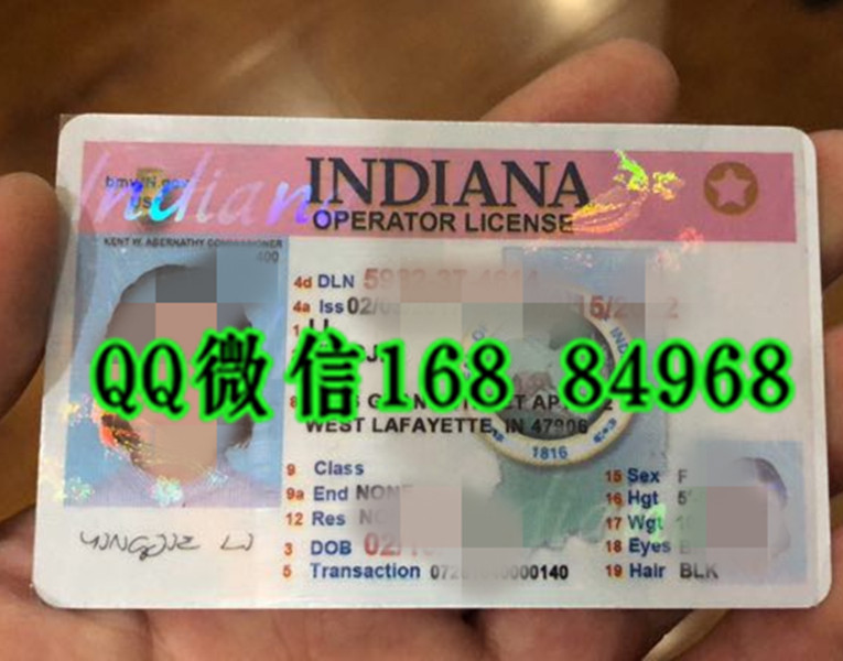 美国印第安纳州驾驶证，美国驾照