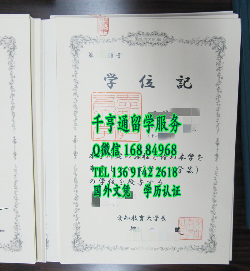 日本爱知教育大学学位记，Aichi University of Education diploma certificate