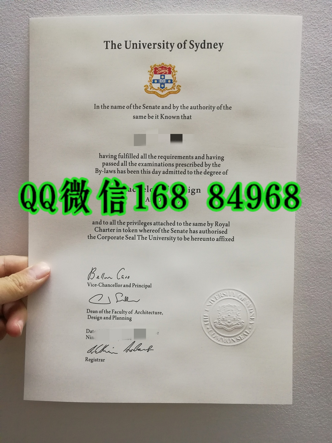 旧版本悉尼大学毕业证，University of Sydney diploma certificate