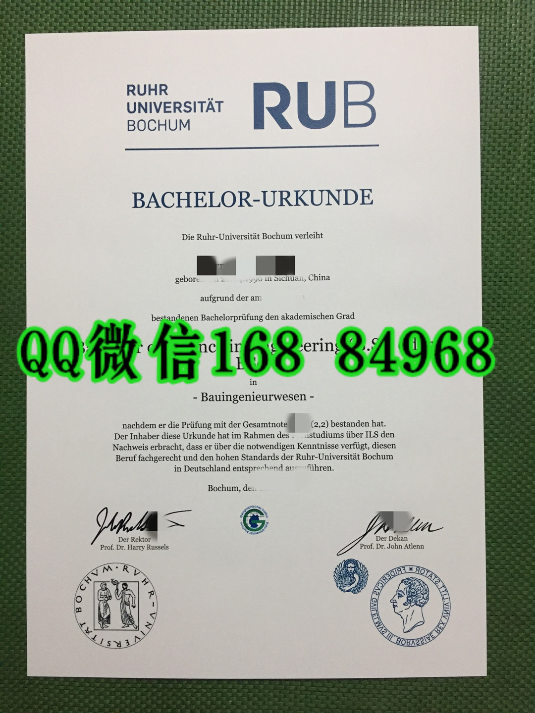 德国波鸿鲁尔大学学位证毕业证，ruhr university bochum diploma degree