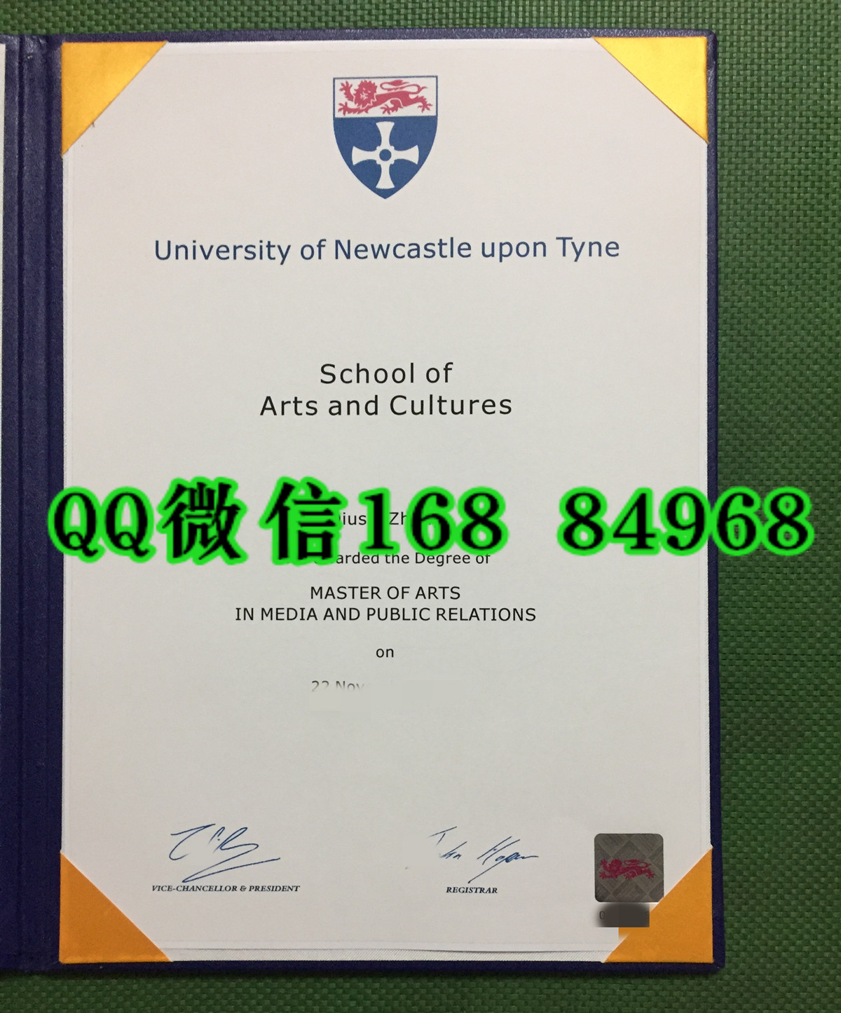 英国纽卡斯尔大学newcastle university毕业证与外壳，newcastle university diploma degree