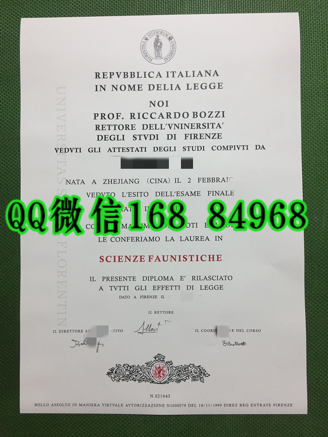 意大利佛罗伦萨大学成绩单，印刷补办意大利大学毕业证成绩单