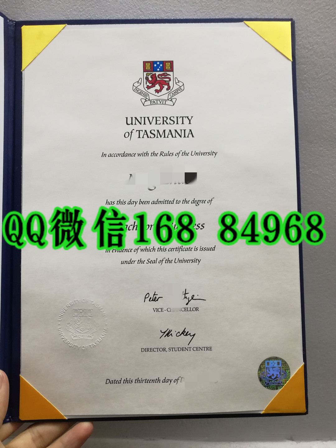 澳大利亚塔斯马尼亚大学毕业证,澳洲UTAS大学毕业证欣赏，University of Tasmania diploma certificate
