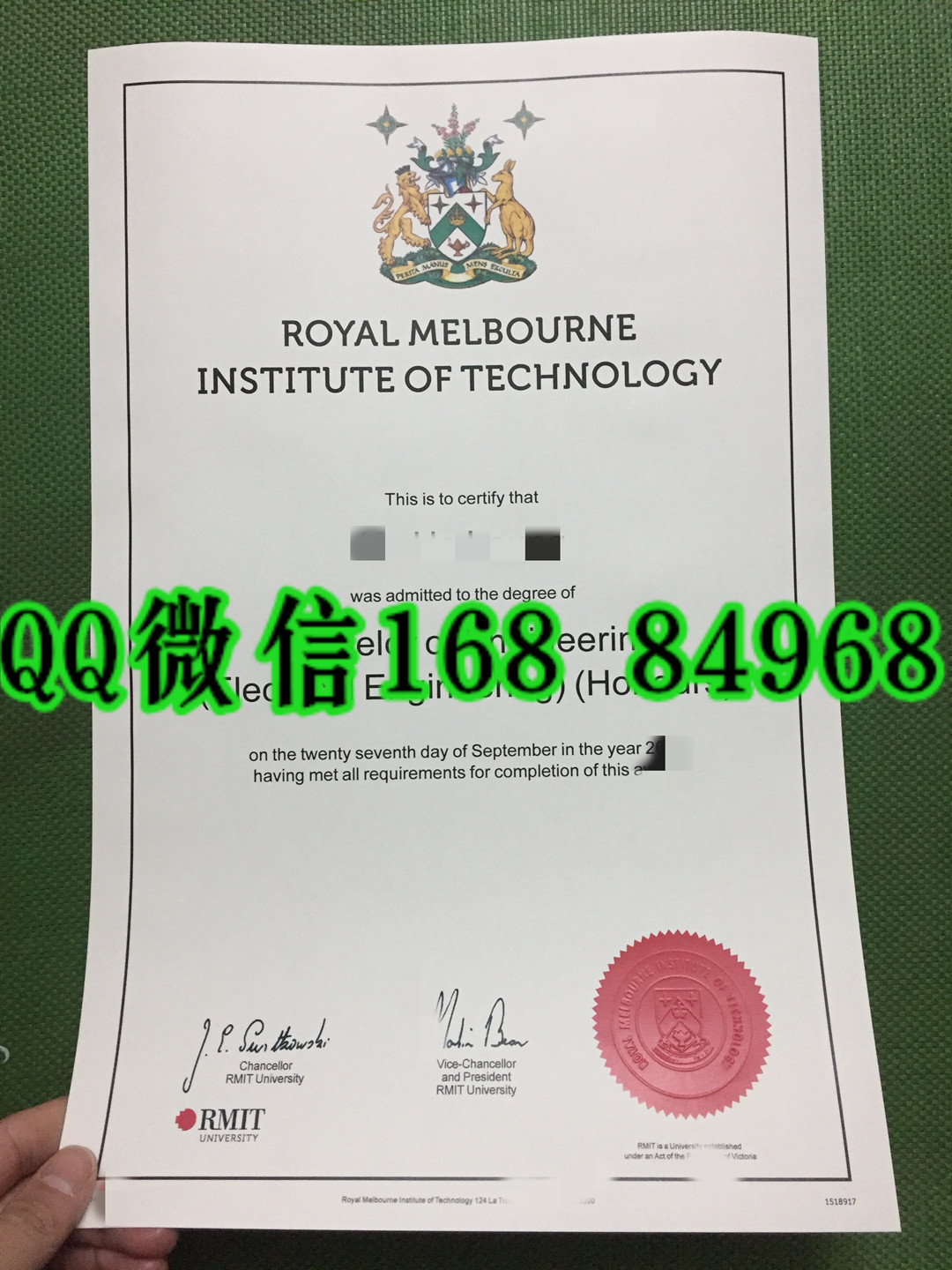 分享：皇家墨尔本理工大学RMIT毕业证#Royal Melbourne Institute of Technology diploma degree