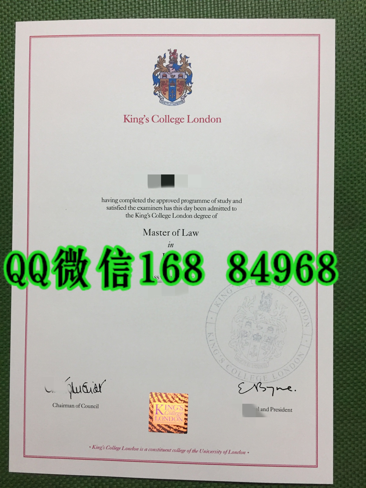 King's College London diploma degree，伦敦国王学院学位毕业证成绩单留学材料
