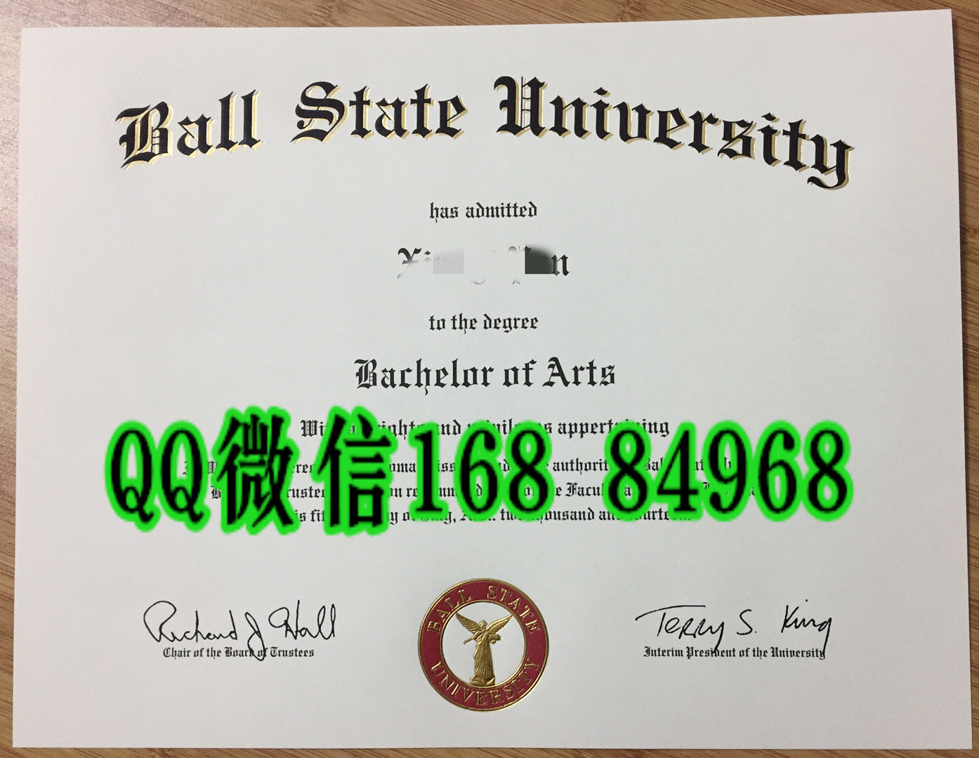 美国鲍尔州立大学毕业证案例，ball state university diploma degree