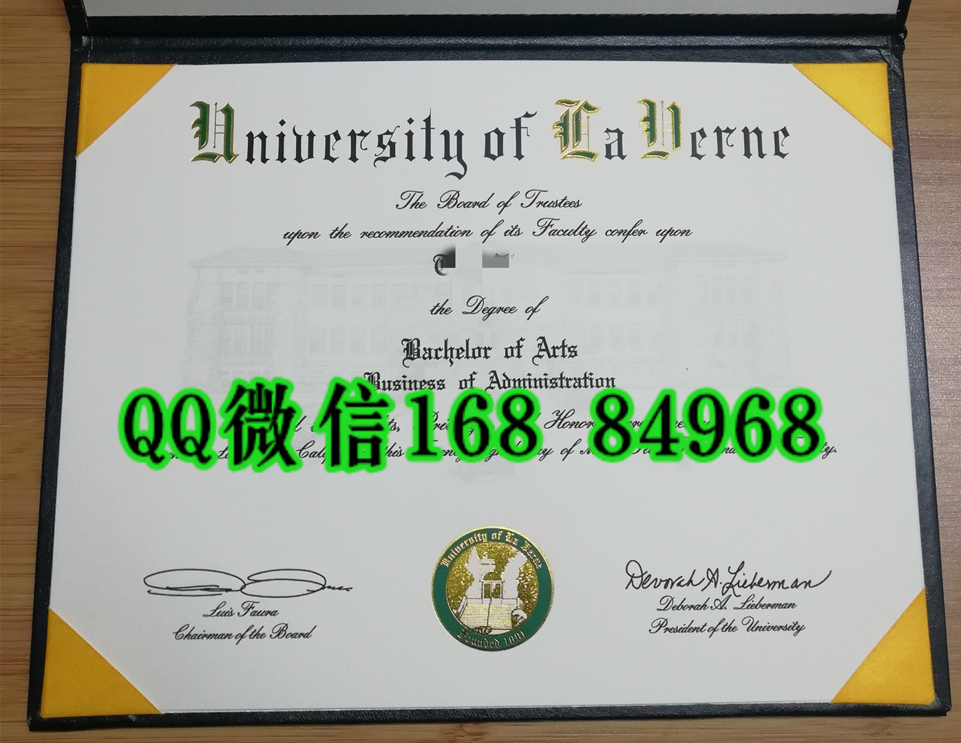 美国拉文大学毕业证外壳，university of la verne diploma certificate