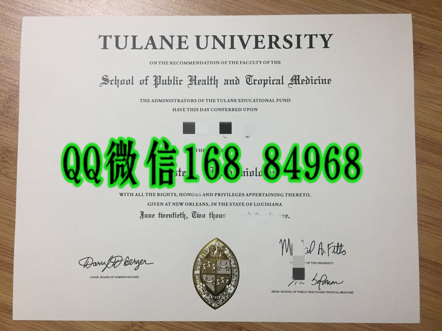 美国杜兰大学毕业证案例，tulane university diploma degree