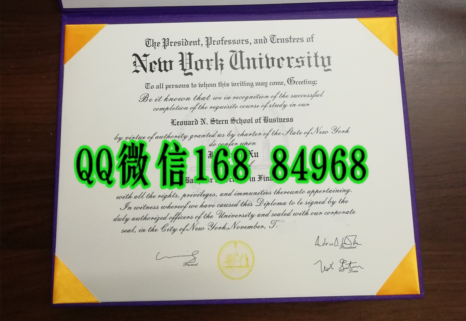 美国纽约大学博士学位毕业证，New York University diploma certificate