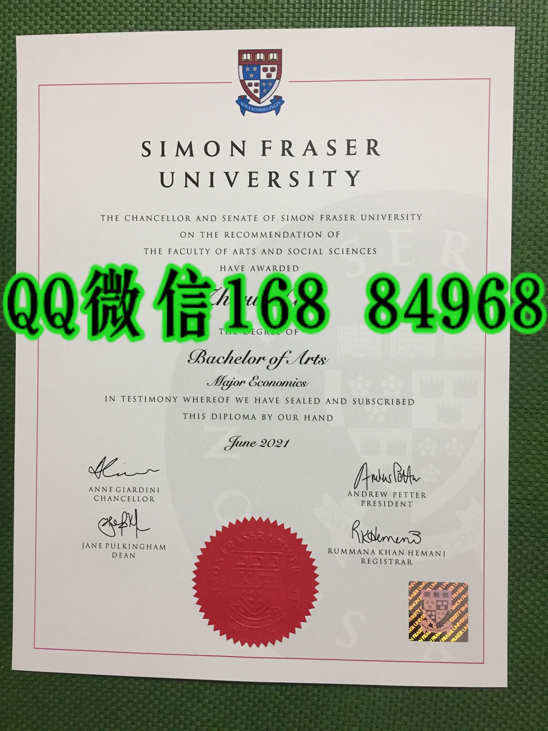 加拿大SFU大学西蒙菲莎大学毕业证，Simon Fraser University diploma degree