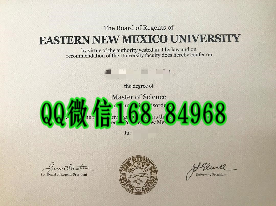 东新墨西哥大学毕业证硕士学位，Eastern New Mexico University diploma certificate