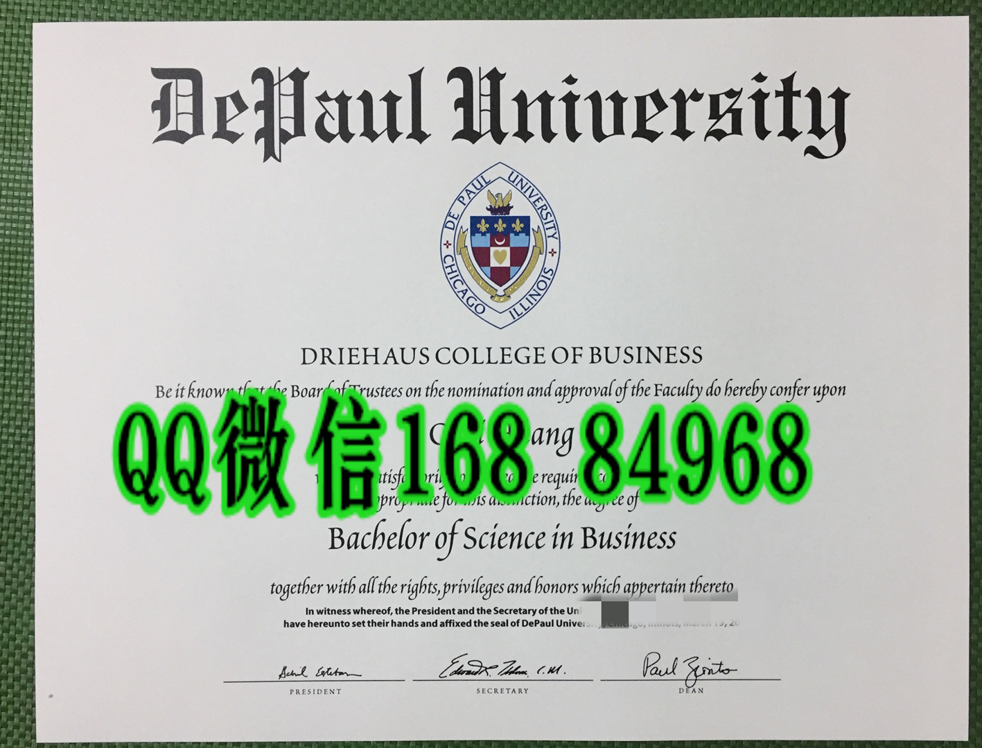 制作新版：美国德保罗大学毕业证成绩单，depaul university diploma certificate