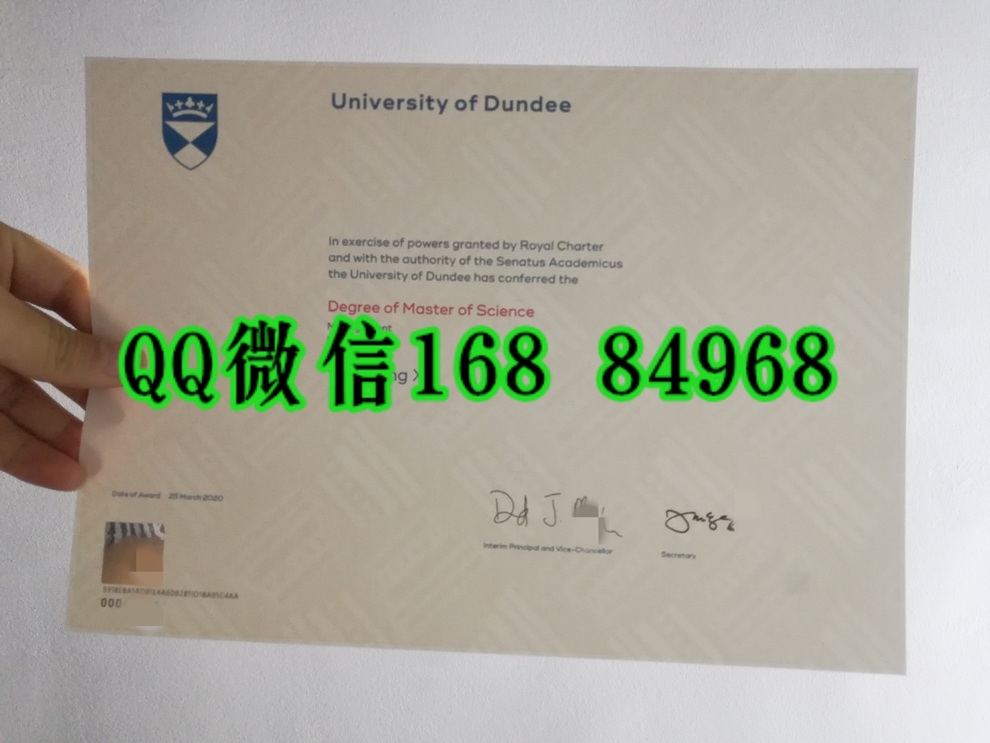 英国邓迪大学毕业证有水印防伪版本，英国邓迪大学毕业证学位证制作