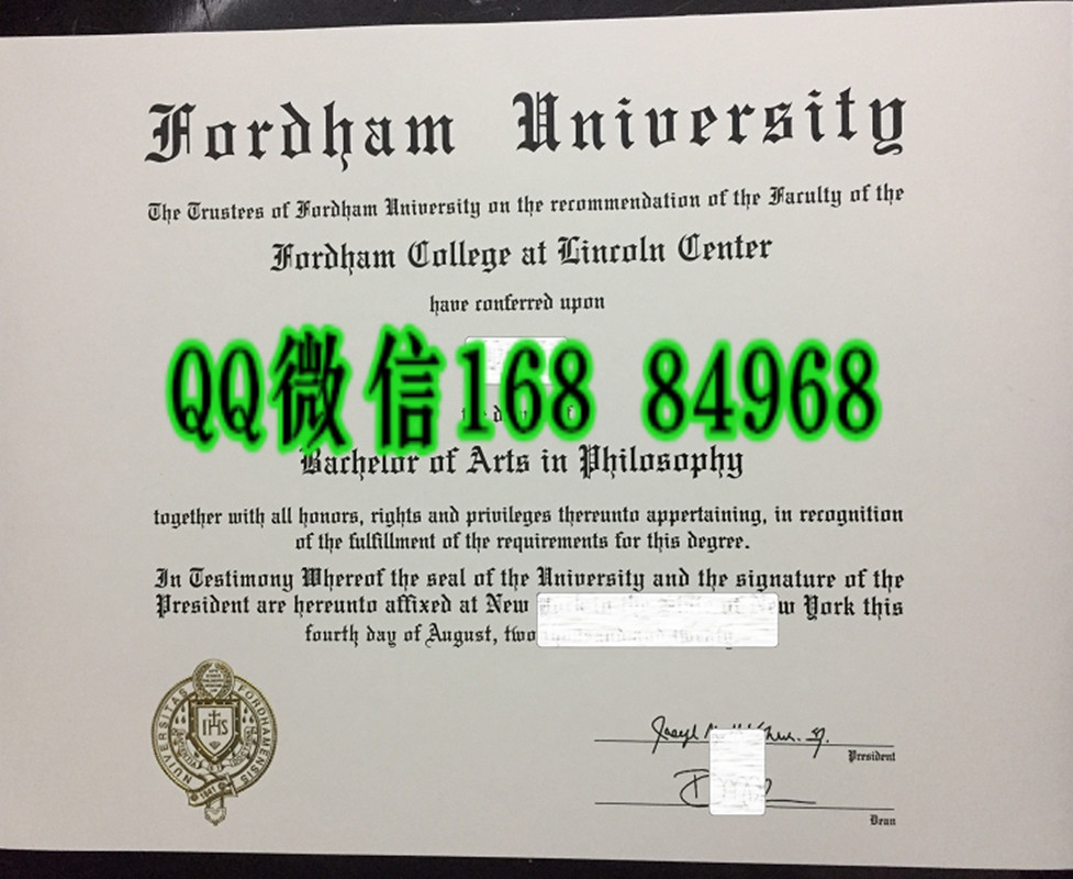 美国福特汉姆大学毕业证成绩单制作，Fordham University diploma certificate