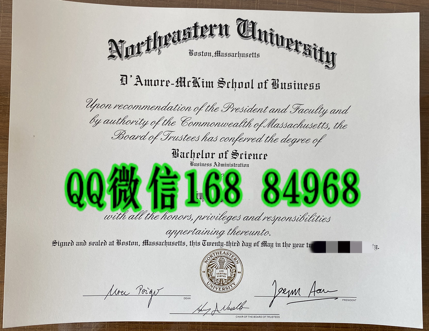 制作美国东北大学毕业证成绩单，Northeastern University diploma certificate