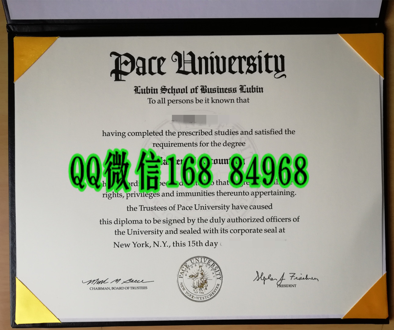 办理美国佩斯大学毕业证成绩单，Pace University diploma certificate美国大学文凭样本