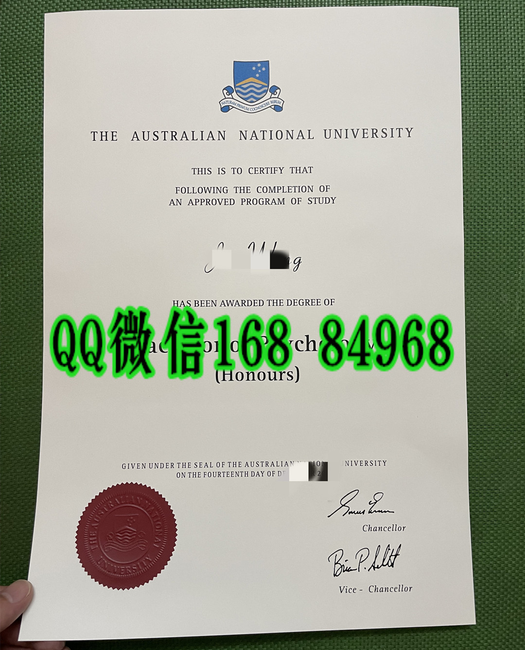 澳大利亚国立大学毕业证学位证，The Australian National University diploma degree
