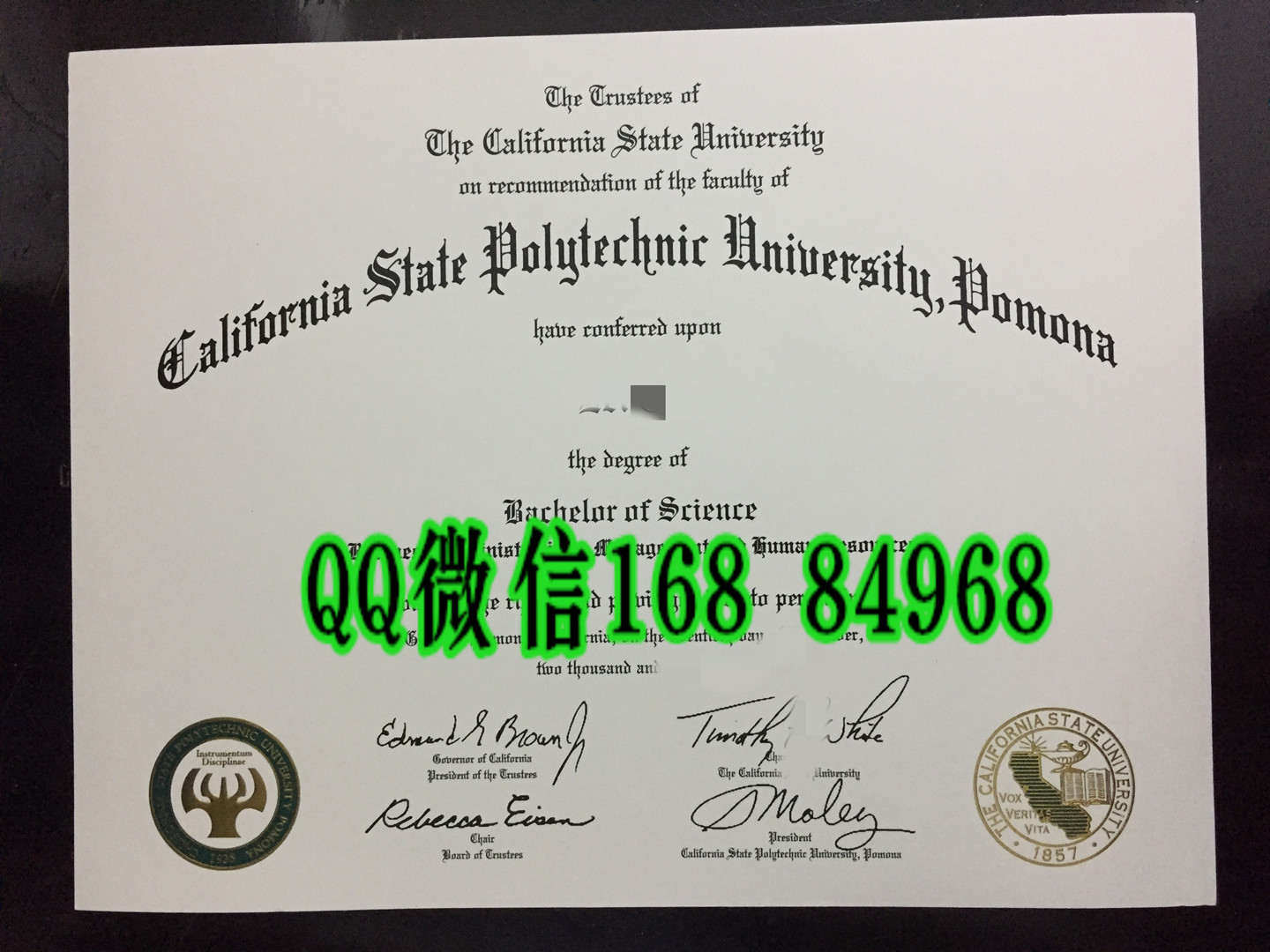 加州州立理工大学波莫纳分校毕业证，Cal Poly Pomona diploma certificate