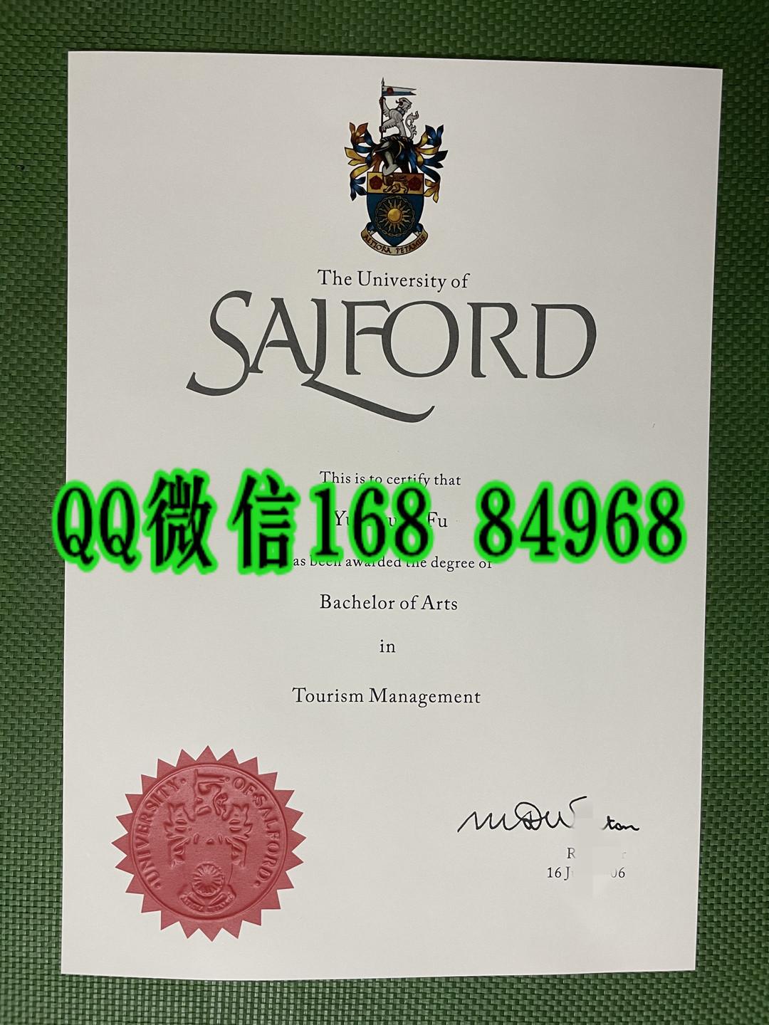 旧版本：英国索尔福德大学学位毕业证，university of salford diploma degree