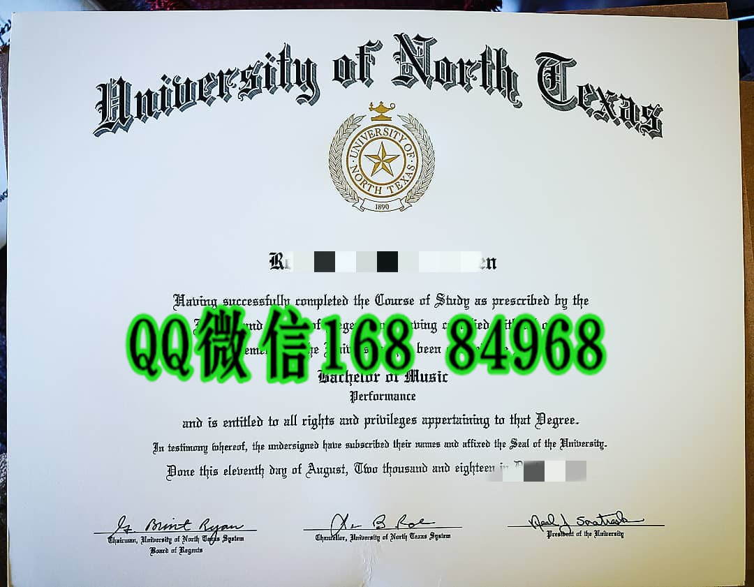 美国北德克萨斯大学毕业证成绩单，university of north texas degree certificate