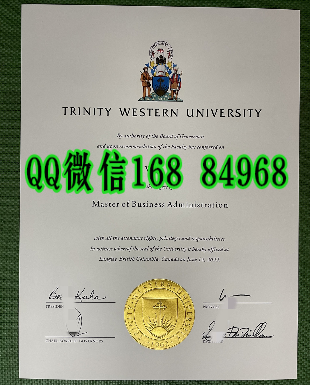 办理加拿大西三一大学毕业证成绩单，加拿大毕业证，trinity western university  degree