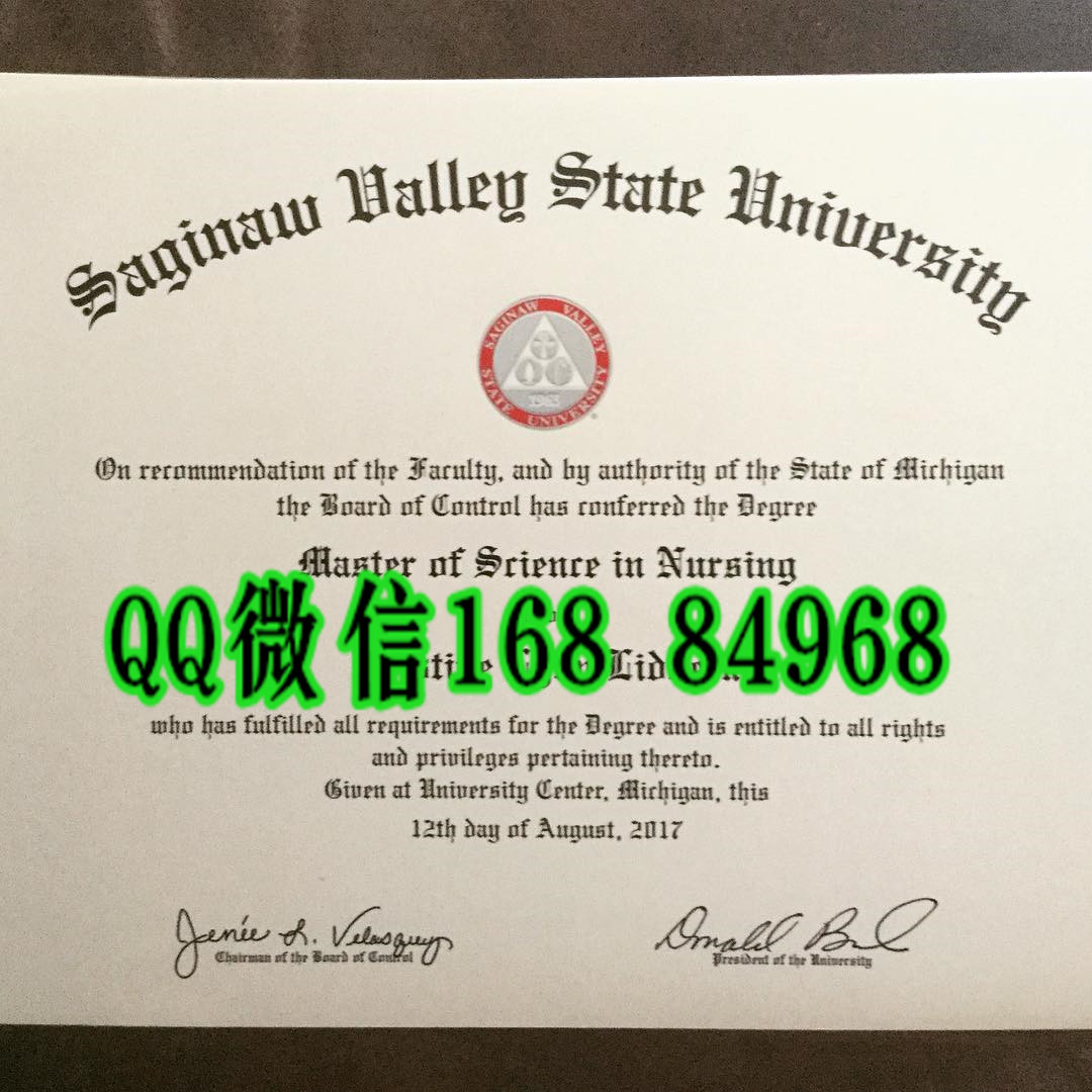 制作美国萨基诺谷州立大学毕业证成绩单，Saginaw Valley State University diploma certificate