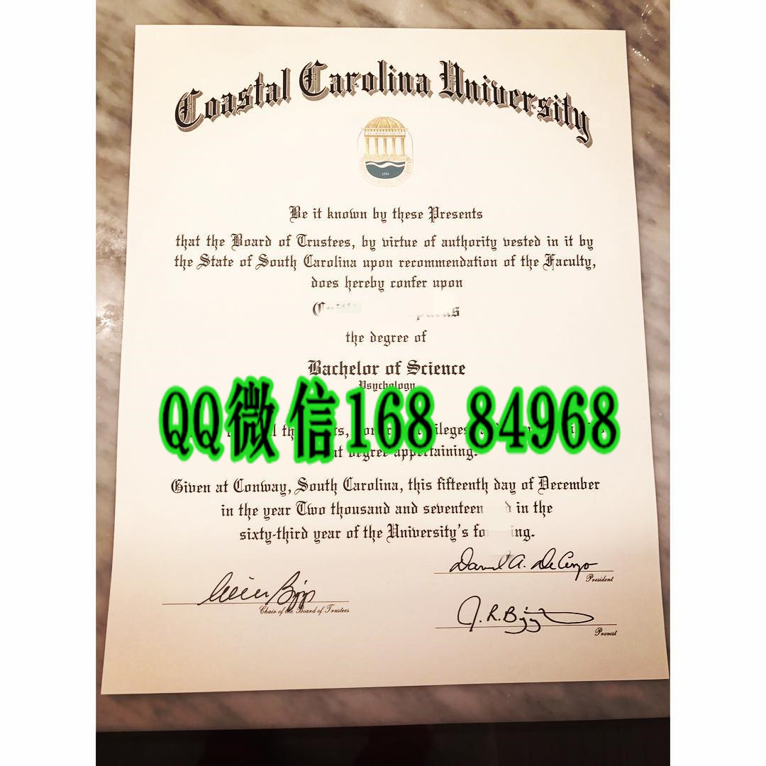 美国卡罗来纳海岸大学毕业证成绩单，Coastal Carolina University diploma certificate