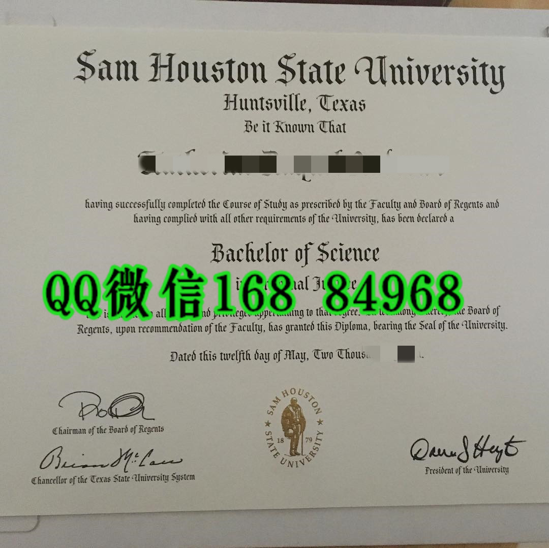 美国萨姆休斯顿州立大学毕业证成绩单，Sam Houston State University diploma certificate