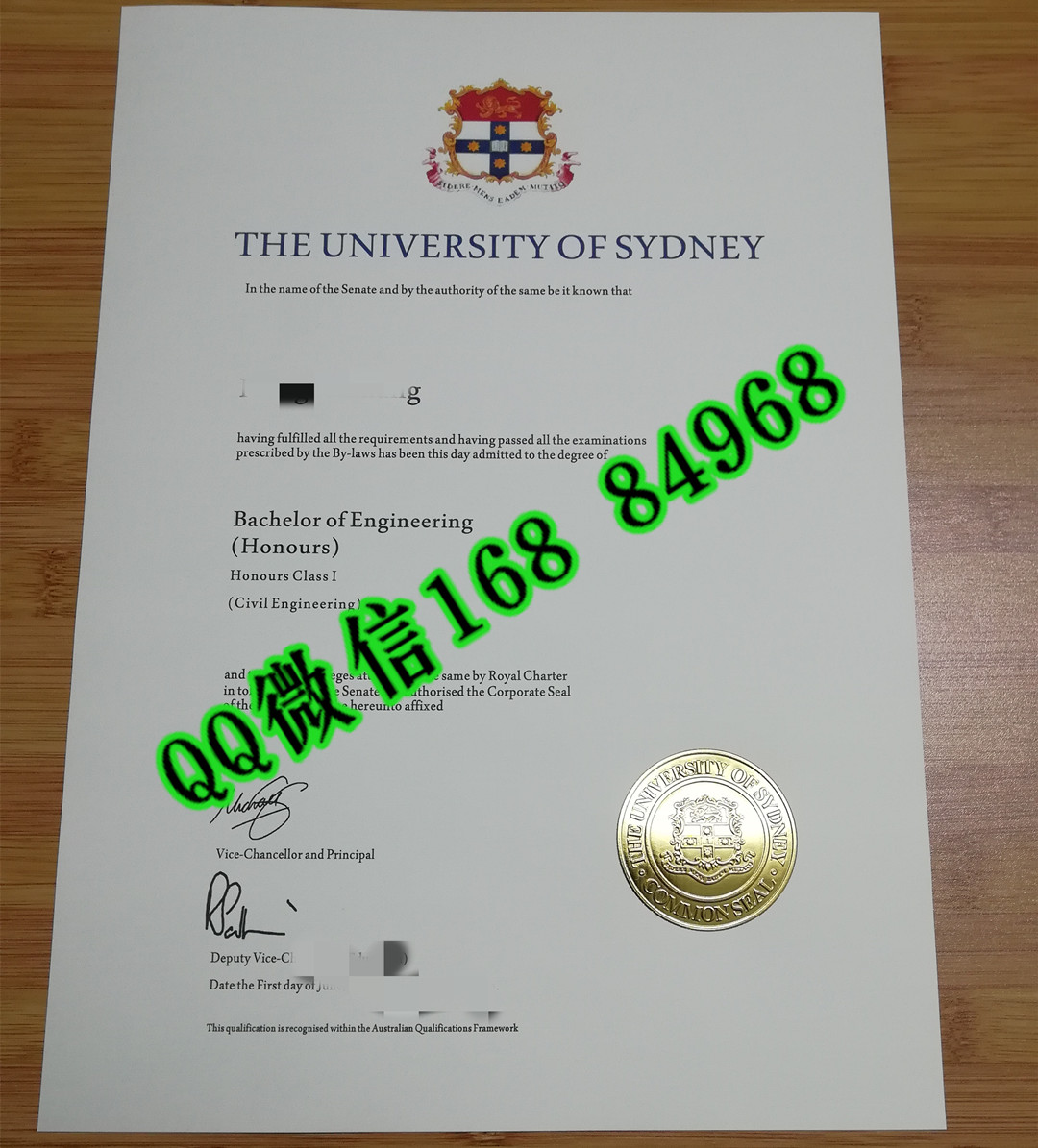 悉尼大学土木工程专业学士毕业证，悉尼大学文凭成绩单购买