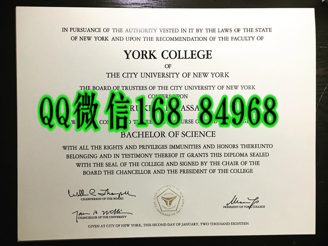 美国约克学院毕业证成绩单，York College diploma certificate
