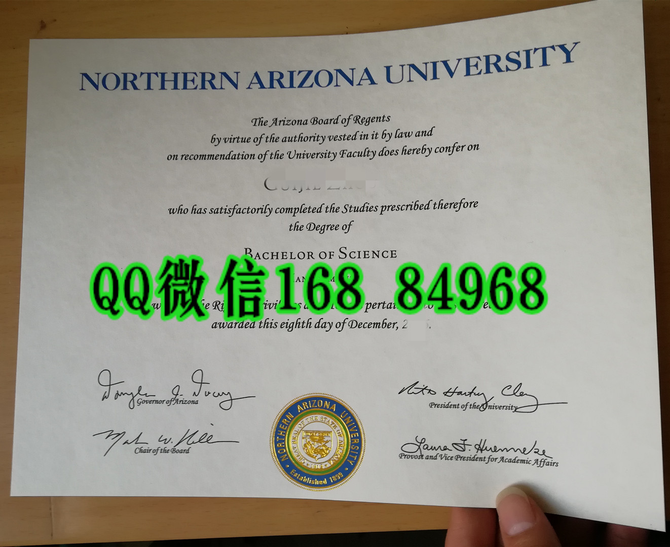 美国北亚利桑那大学毕业证成绩单，Northern Arizona University diploma certificate