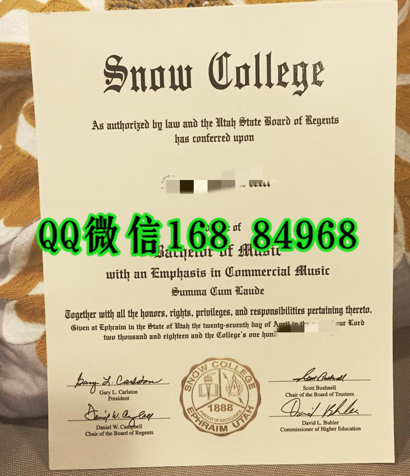 美国斯诺学院毕业证成绩单，Snow College diploma certificate