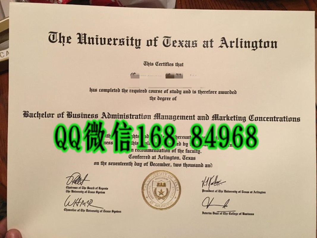 美国德克萨斯大学阿灵顿分校毕业证成绩单，UT Arlington diploma certificate