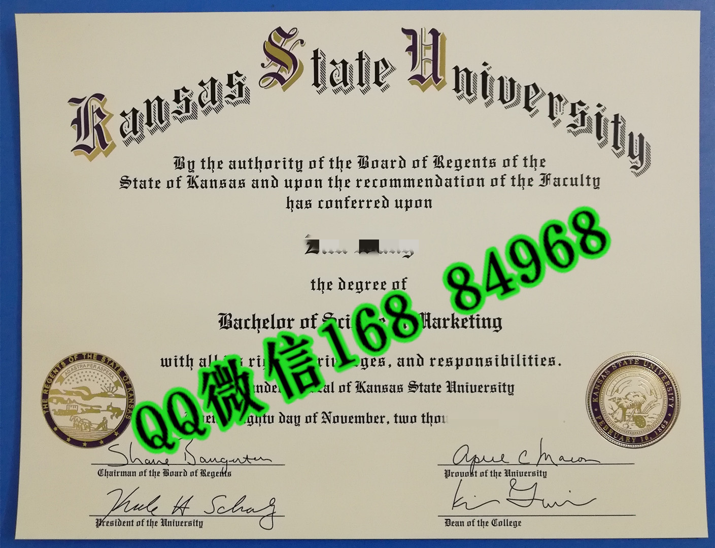 美国堪萨斯州立大学毕业证成绩单获取方式，网购美国堪萨斯州立大学学位证书
