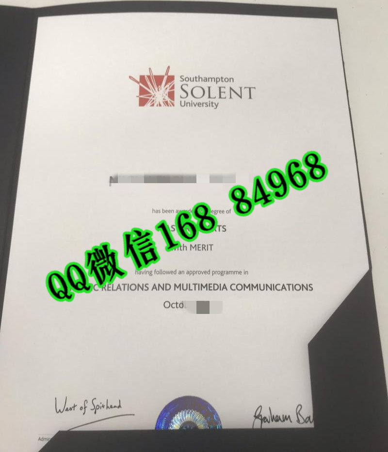 英国南安普顿索伦特大学毕业证成绩单，Southampton Solent University diploma certificate