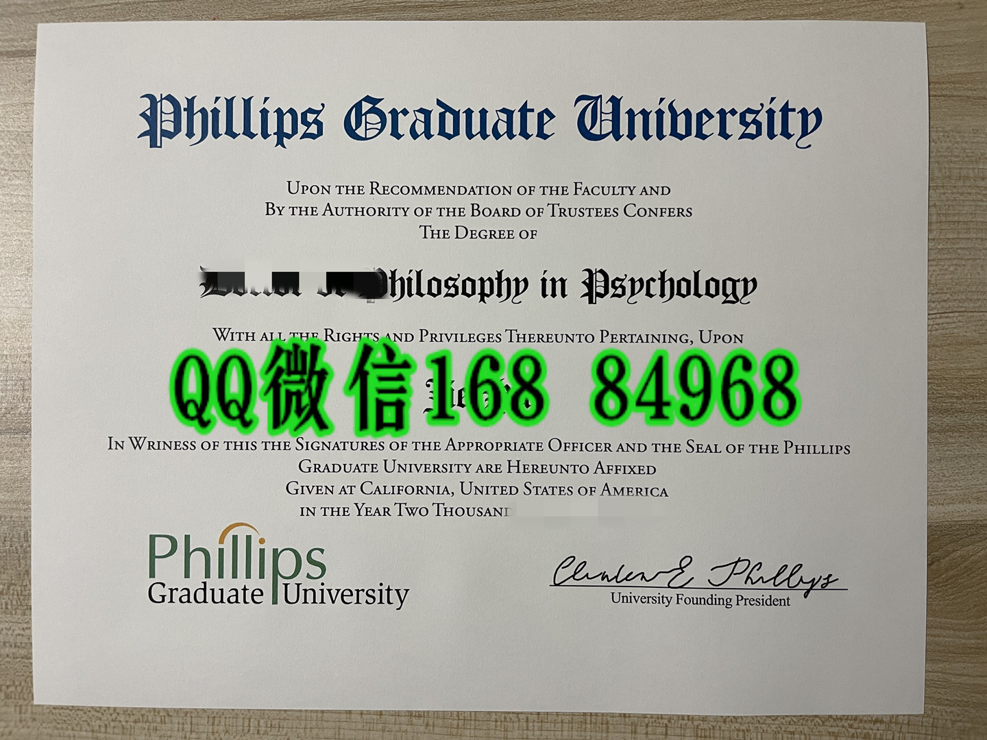 美国菲利普斯研究大学毕业证学位证，Phillips Graduate University diploma degree