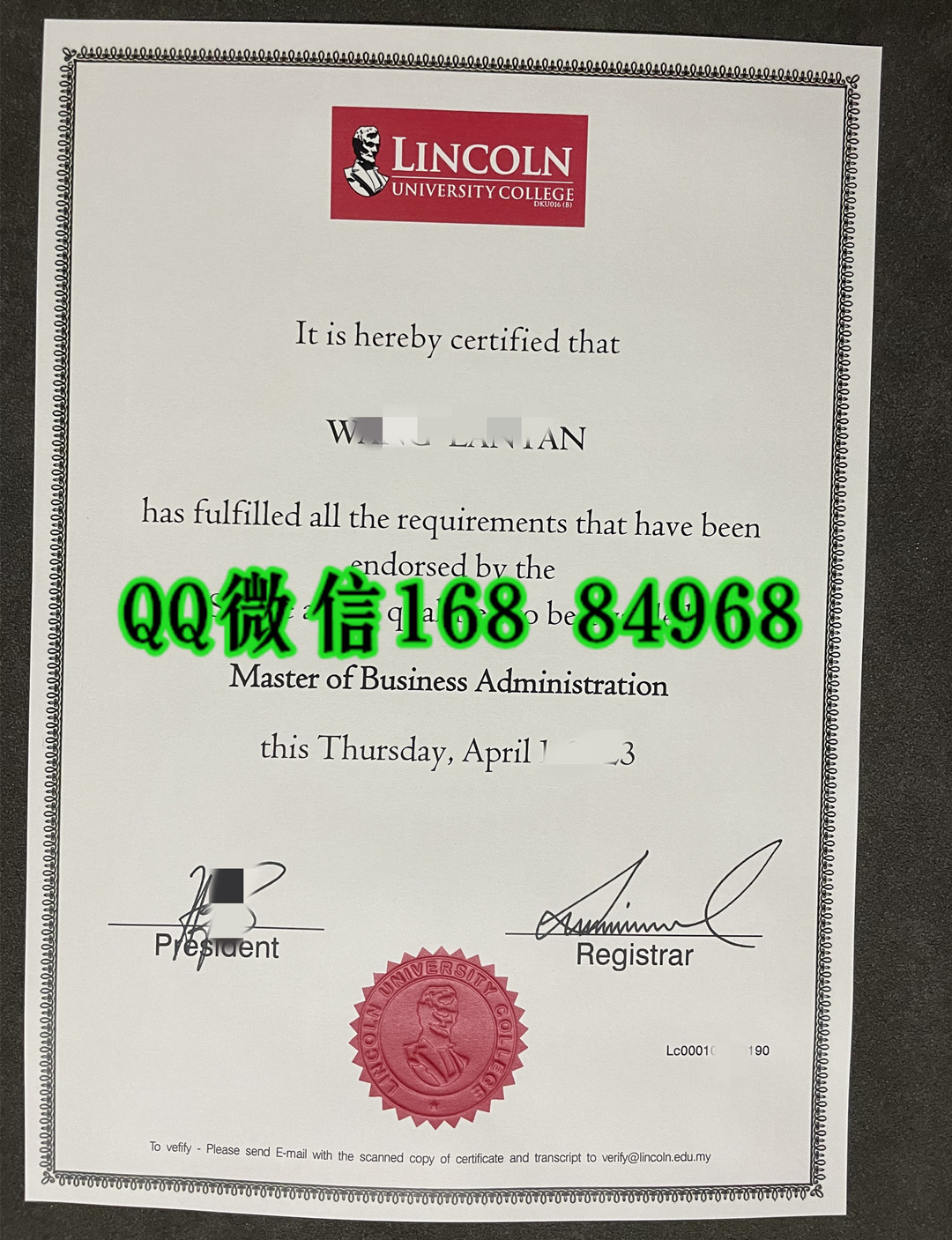 马来西亚林肯大学学院毕业证学位证，Lincoln University College diploma degree