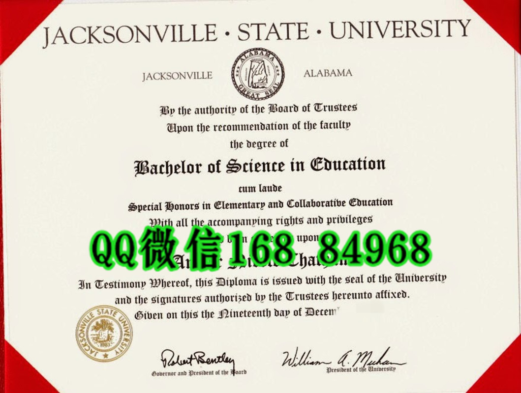 美国杰克逊维尔州立大学毕业証Jacksonville State University diploma
