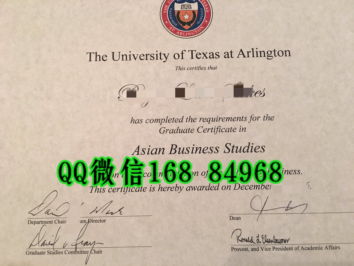 UT阿灵顿商学院EMBA学位证书，UT Arlington degree