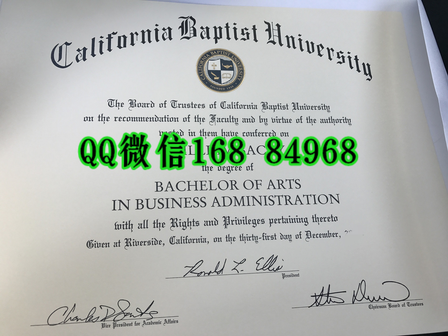 美国加州浸会大学本科毕业证，california baptist university diploma
