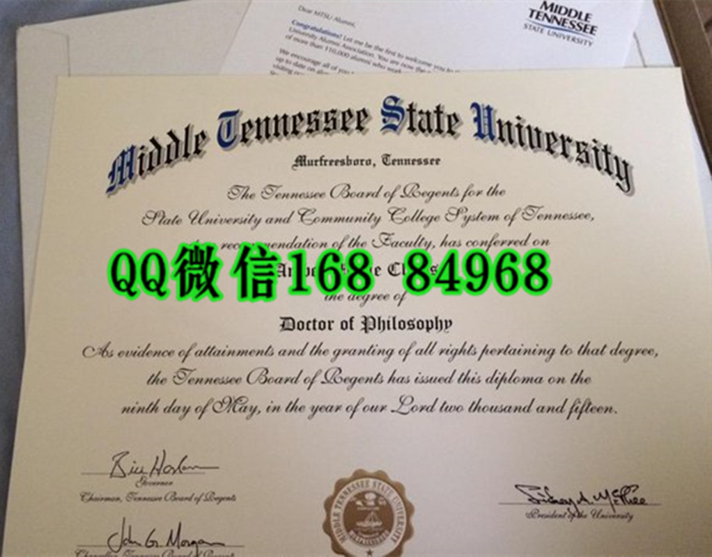 美国中田纳西州立大学毕业证Middle Tennessee State University Diploma