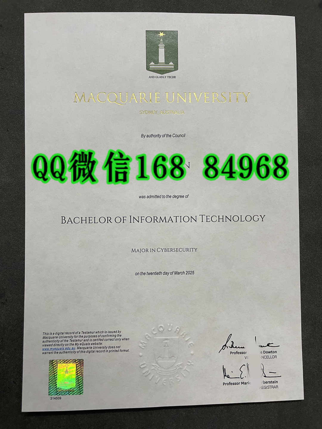 2025年澳洲麦考瑞大学毕业证，澳洲MQU毕业证书