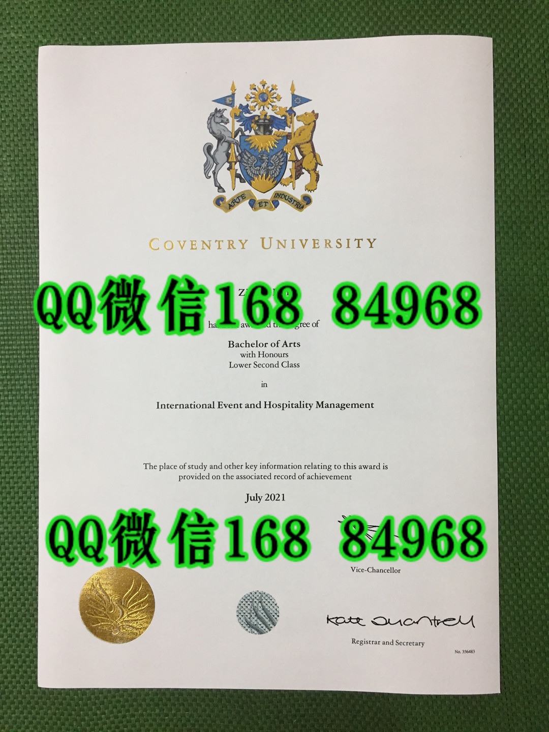 英国考文垂大学本科毕业证专业市场营销，英国大学毕业证案例