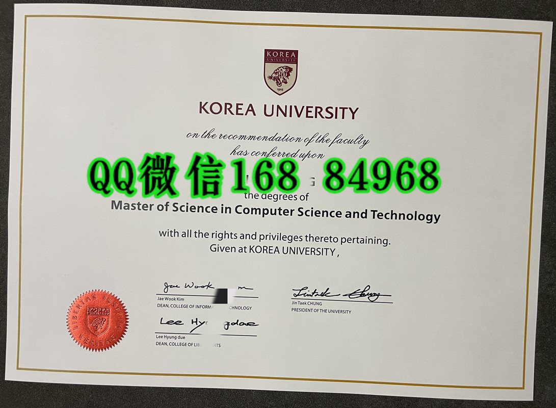 韩国高丽大学英文版本学位证书Korea University diploma