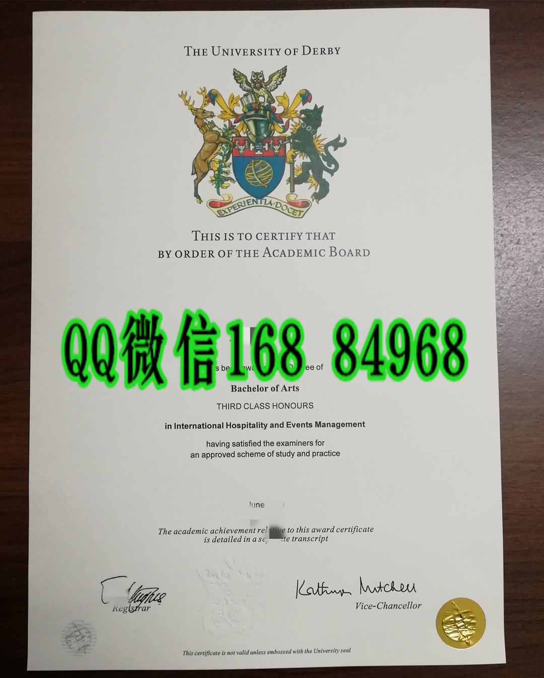 德比大学毕业证书-|Derby原件文凭定制，英国德比大学学位University of Derby diploma