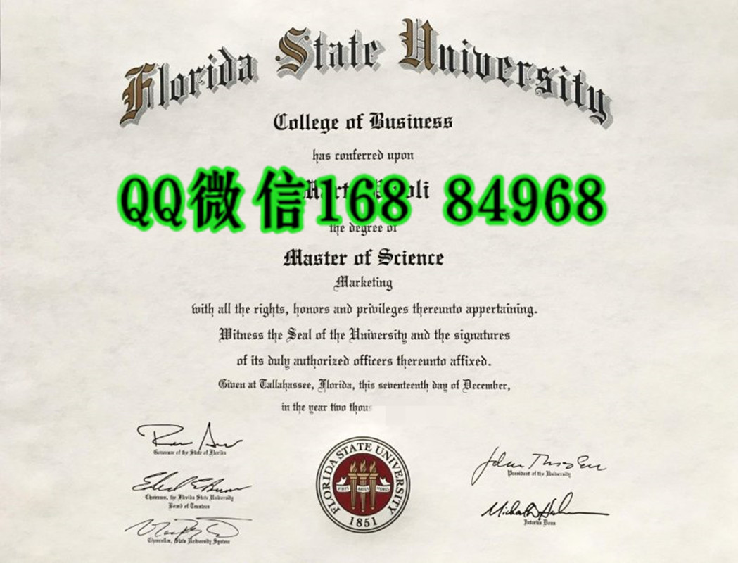 美国佛罗里达州立大学硕士毕业证，Florida State University master degree