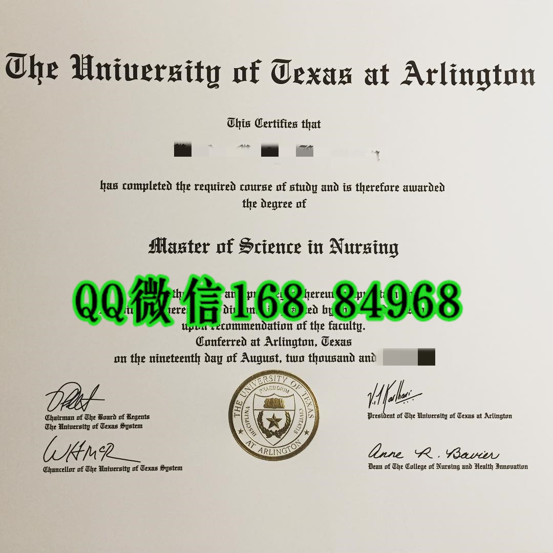 美国德克萨斯大学阿灵顿分校文凭，美国UT Arlington毕业证样式