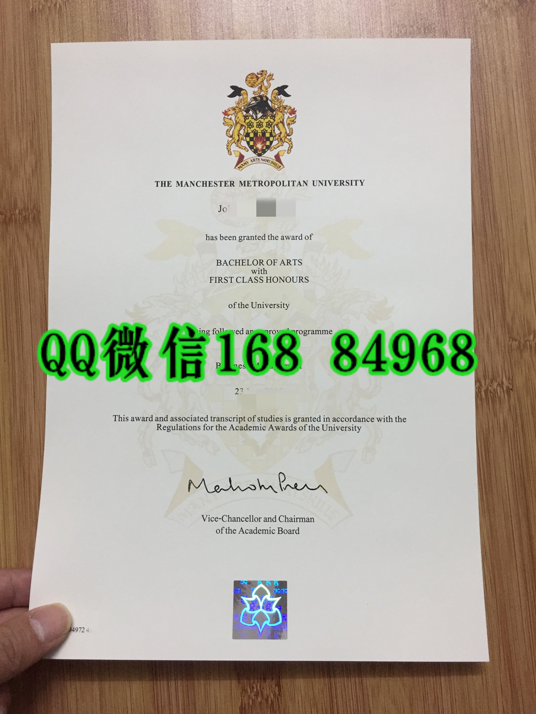 英国曼彻斯特城市大学毕业证，Manchester Metropolitan University diploma degree
