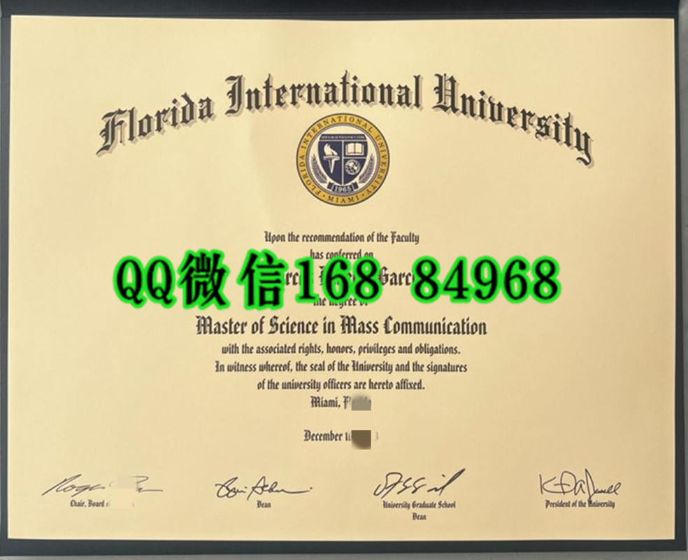 佛罗里达国际大学毕业证样式，Florida International University diploma certificate